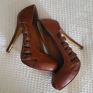 Michael Antonio brown heel with buckle detail
